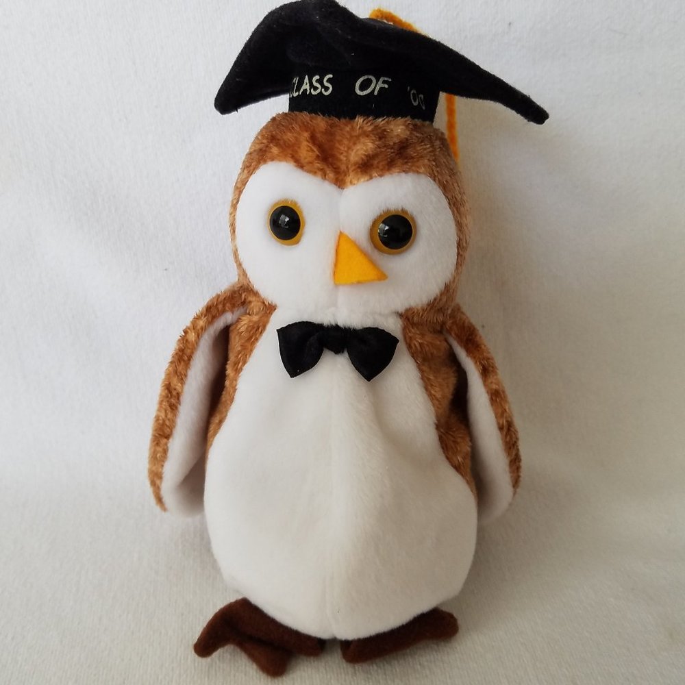 TY Beanie Babies Wisest The Graduation Owl '00, Vtg, Collectible, Retired